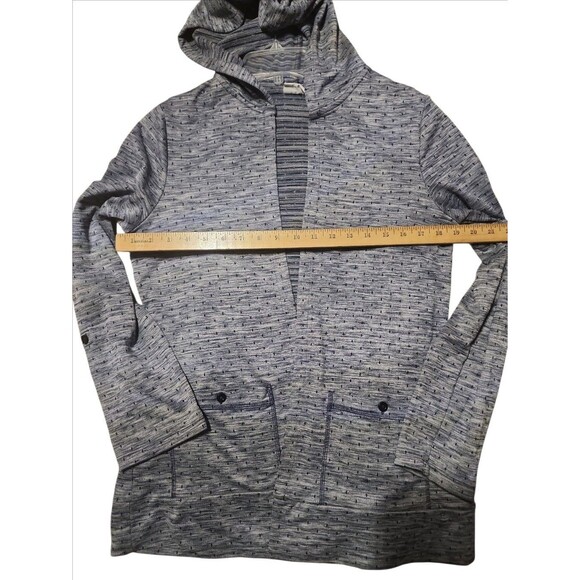 Kim Rogers Women’s Small Blue Cardigan Hoodie Long Sleeve Open Front Pockets - Picture 2 of 6